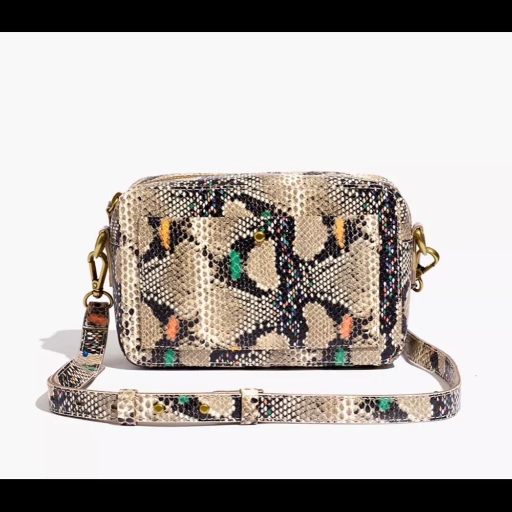 Brand New Madewell Snakeskin Leather Camera Bag